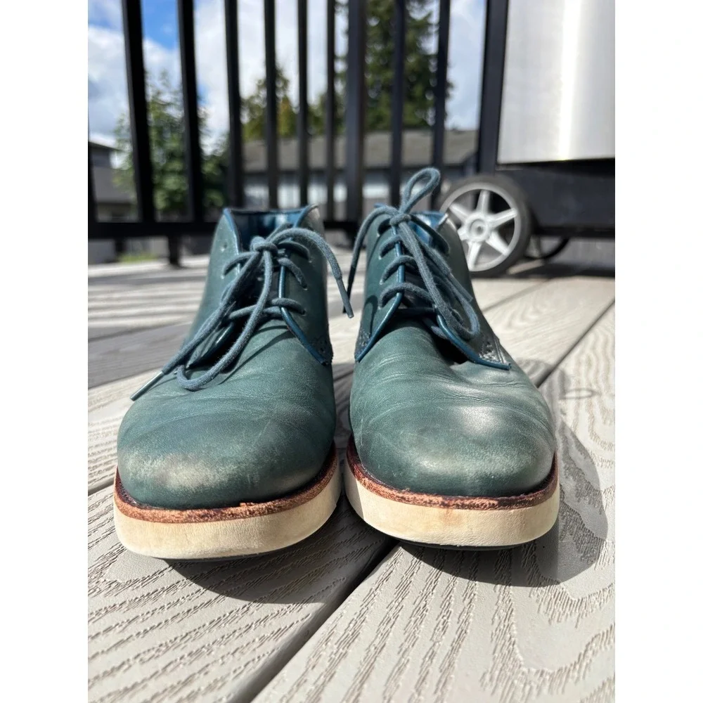Timberland‎ Men's Chukka Boots Blue Leather Casual Ankle A155J Size 7